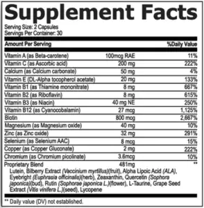 Xetina 20 Ingredients